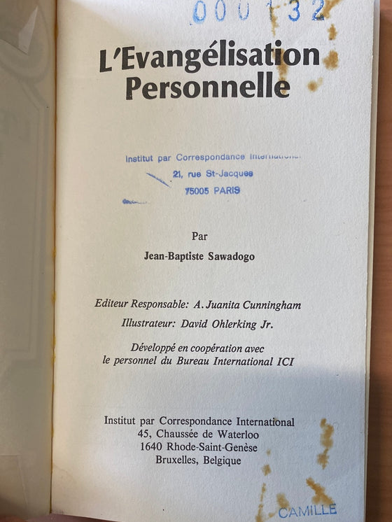 L'Evangélisation personnelle