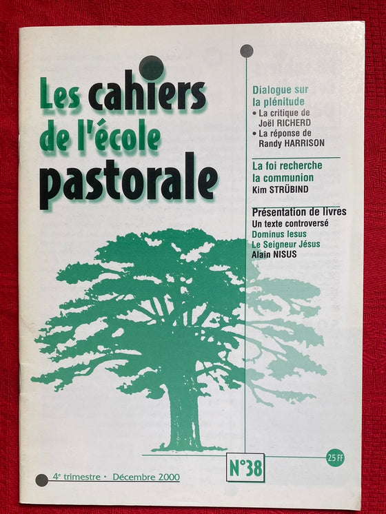 Les cahiers de l’école pastorale #38 4e trimestre 2000