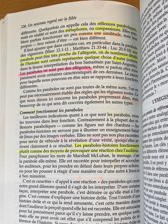 Un nouveau regard sur la Bible (ancienne édition, surligné)