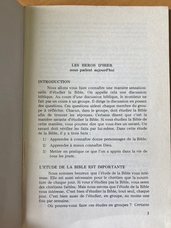 Les héros d'hier nous parlent aujourd'hui