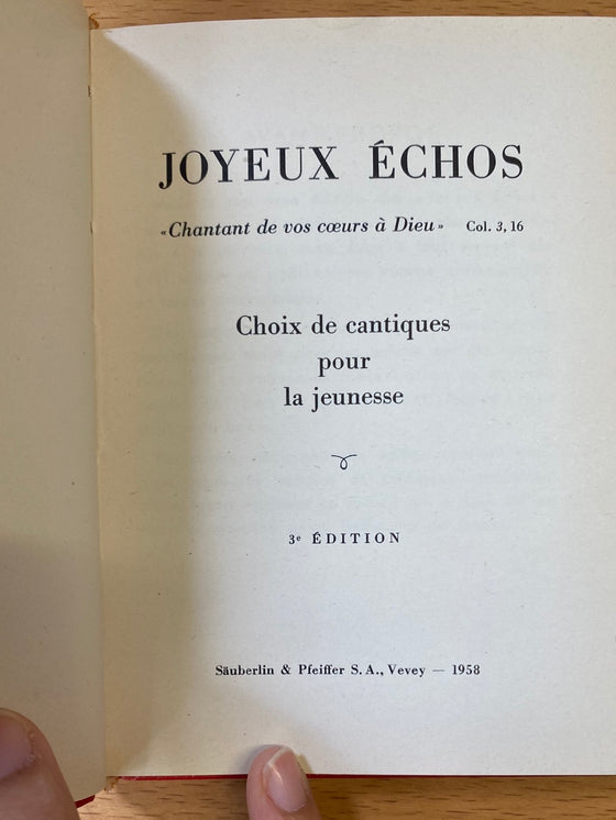 Joyeux échos (chants)