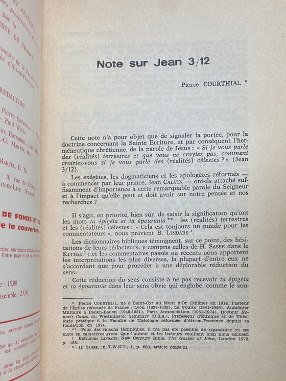 La Revue réformée # 123 septembre 1980