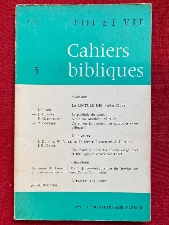 Foi et vie - Cahier biblique 5