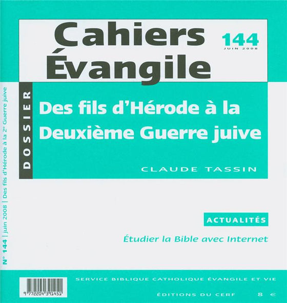 Des fils d'Hérode à la Deuxième Guerre juive