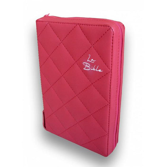 Bible Segond 21 compacte rouge souple matelassée Tranche dorée avec zip