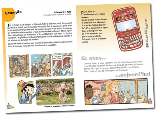 Les enfants en chemins vers Noël