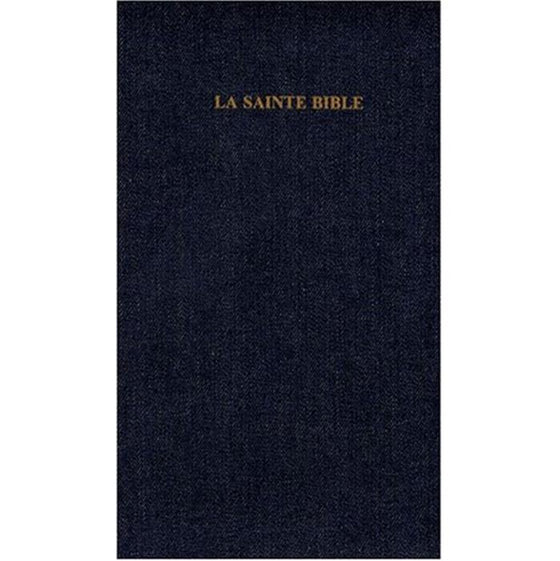 Bible Segond 1910, compacte, jeans, tranche dorée, avec glissière zip et onglets