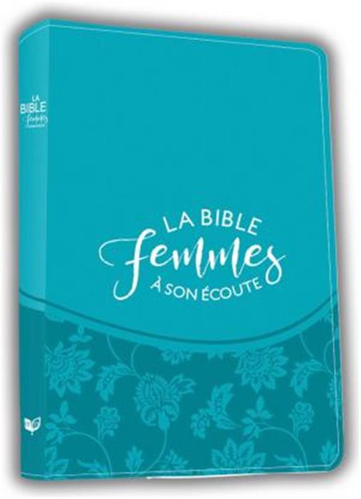 Bible Segond 1910 Femmes à son écoute Turquoise souple avec relief fleurs