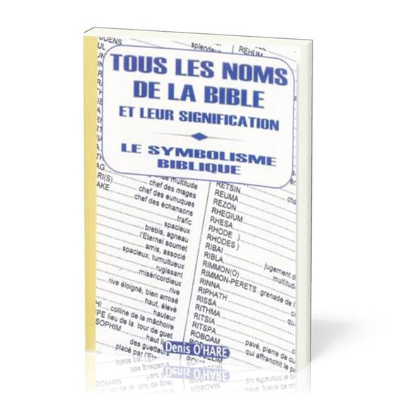 Tous les noms de la Bible et leur signification