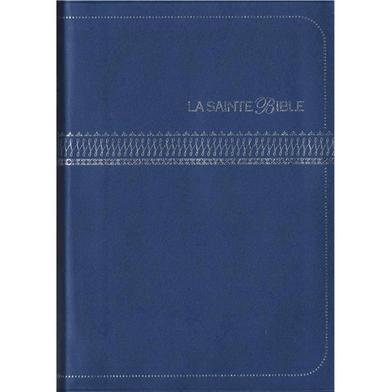 Bible Segond 1910 gros caractères bleue vinyle souple