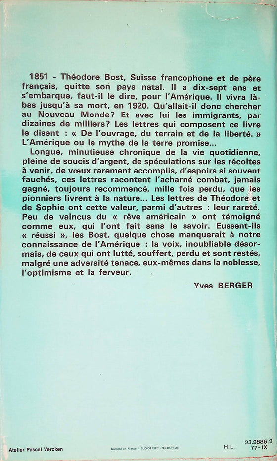 Les derniers puritains : pionniers d'Amérique