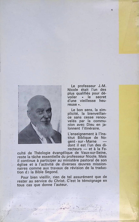 Le secret d'une vieillesse heureuse 50 Les carnets de croire et servir