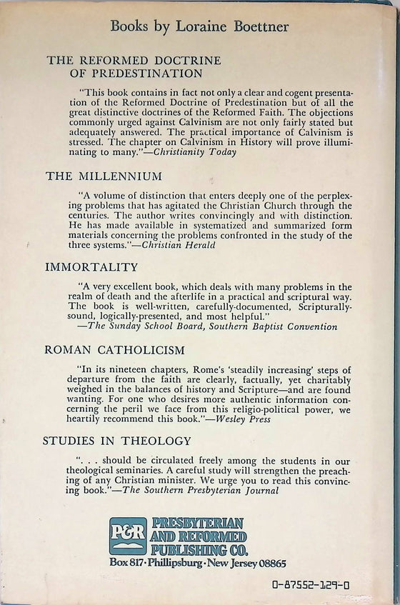 The Reformed Doctrine of Predestination