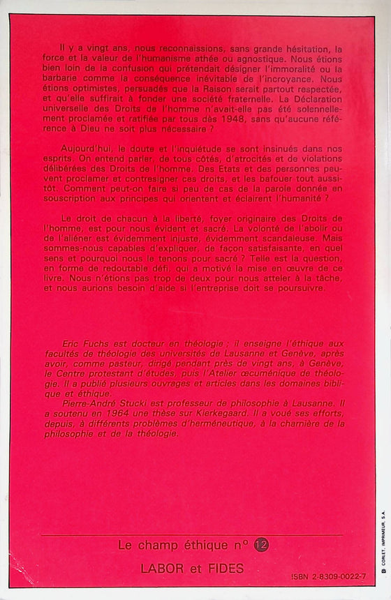 Au nom de l'autre : Essai sur le fondement des droits de l'homme