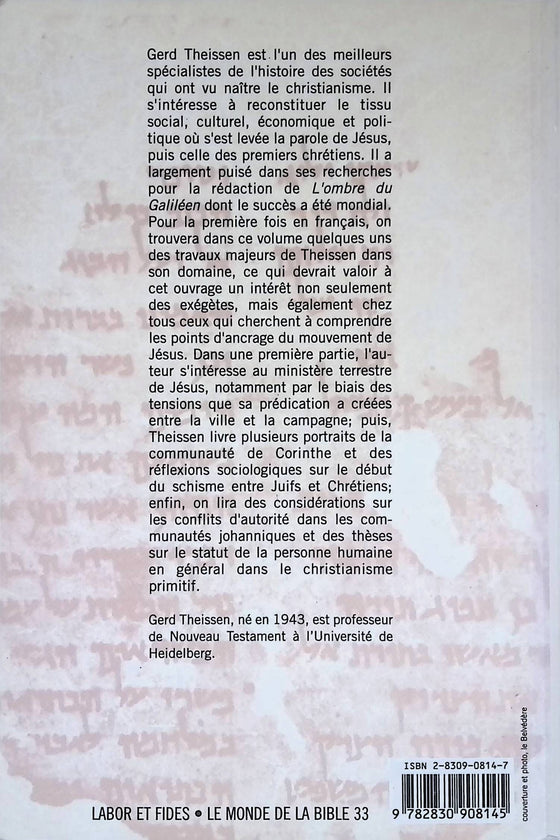 Histoire sociale du christianisme primitif