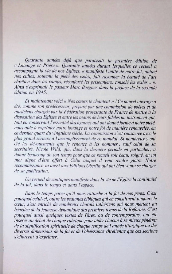 Nos cœurs te chantent - 4 voix