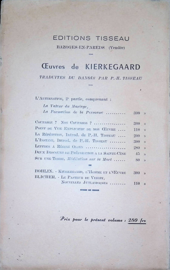 Lettres à Régine Olsen