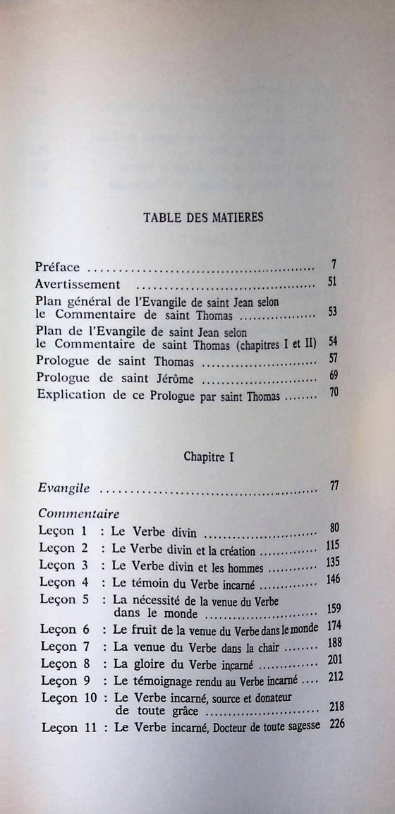 Commentaire sur l'Evangile de Saint Jean - vol.1