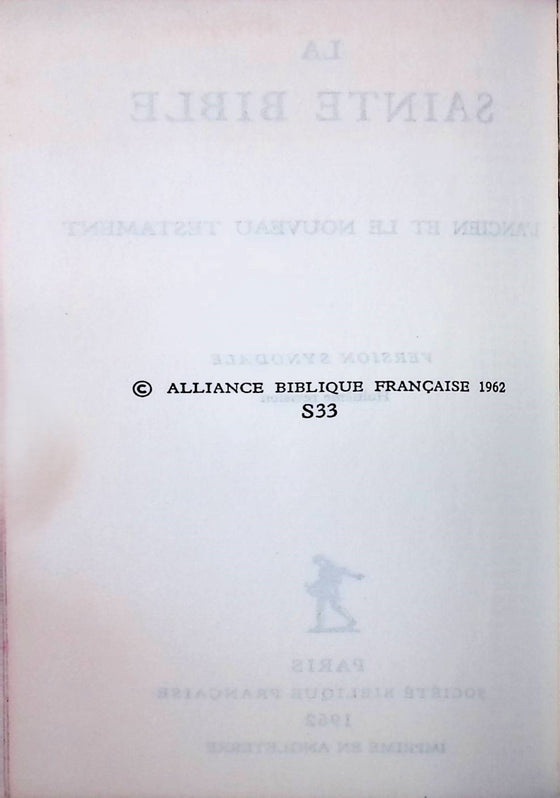 La Sainte Bible, Synodale 8ème édition, rigide, rouge