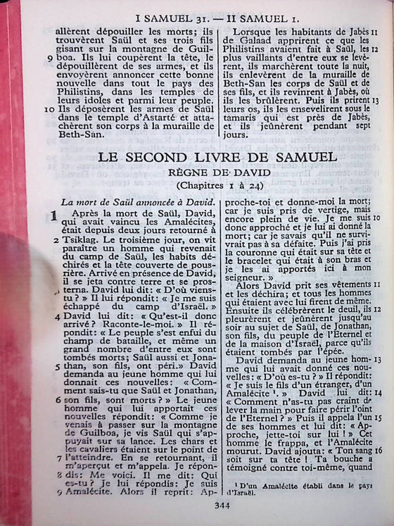 La Sainte Bible, Synodale 8ème édition, rigide, rouge