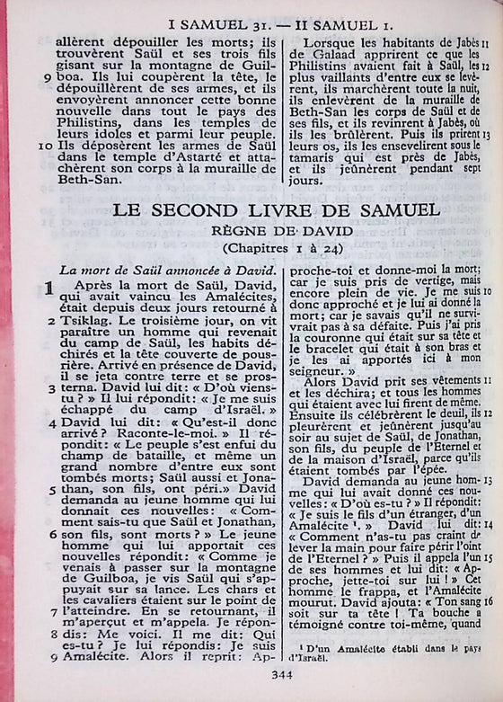 La Sainte Bible, Synodale 8ème édition, rigide, rouge