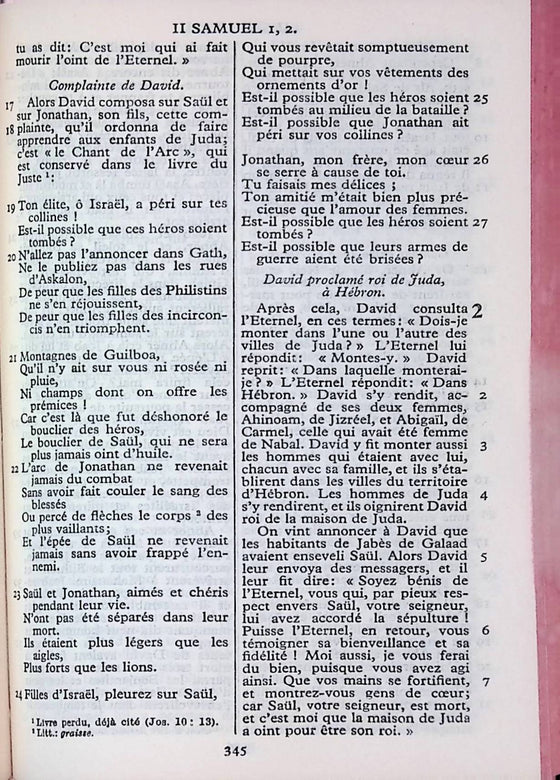 La Sainte Bible, Synodale 8ème édition, rigide, rouge