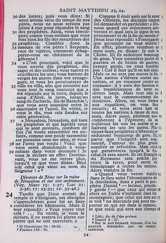 La Sainte Bible, Synodale 8ème édition, rigide, rouge