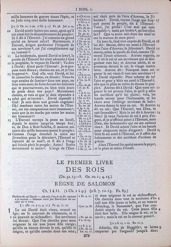 La Sainte Bible, Louis Segond, avec parallèles, simili-cuir, semi-rigide, noire
