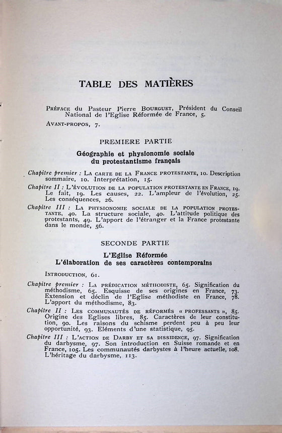 Visage du protestantisme