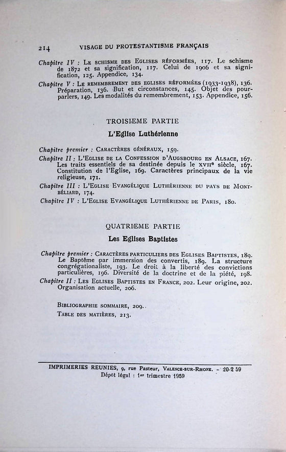 Visage du protestantisme