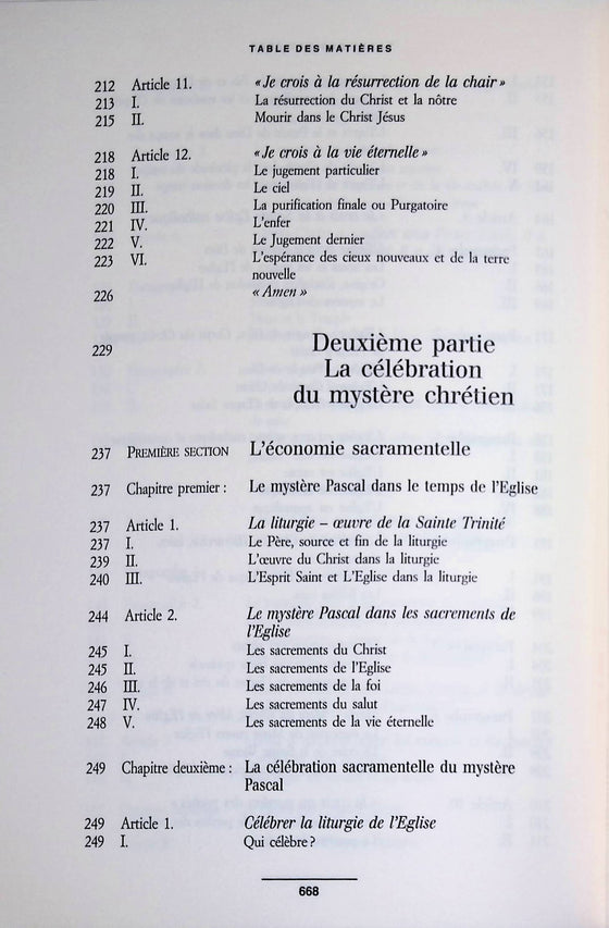 Catéchisme de l'église catholique