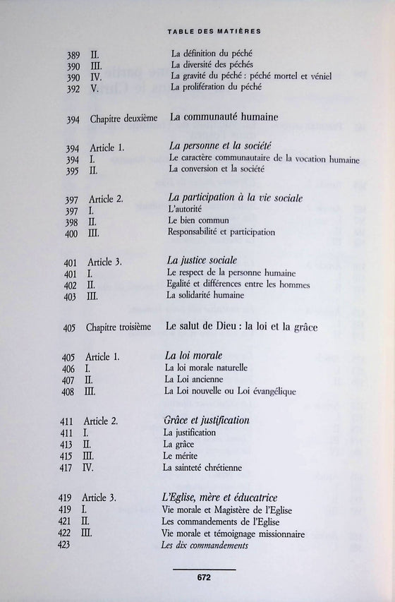 Catéchisme de l'église catholique