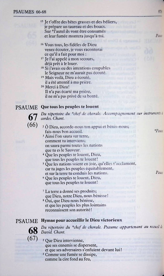 La Bible en français courant, couverture souple, marron, simili-cuir, avec rabat