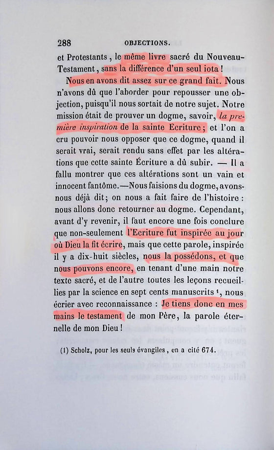 La pleine inspiration des Saintes Écritures ou Théopneustie (très surligné)