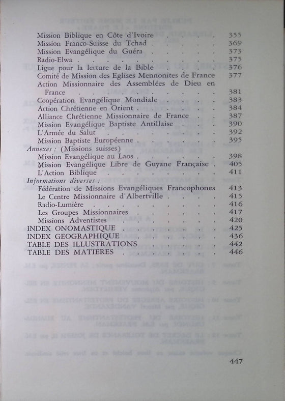 Histoire des missions protestantes françaises