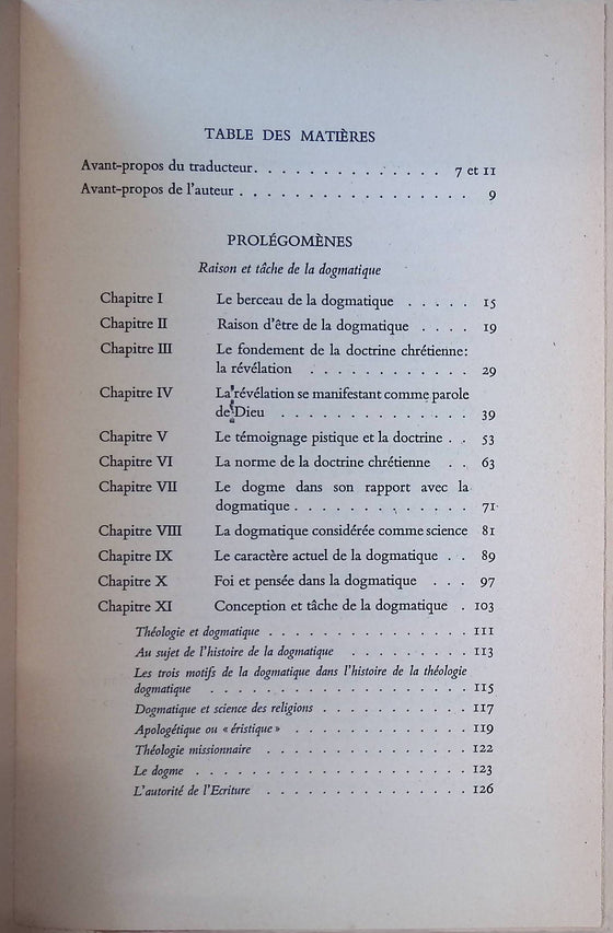 La doctrine chrétienne de Dieu - Tome 1
