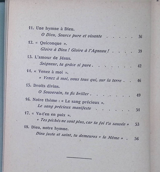 Notre thème : le sang précieux