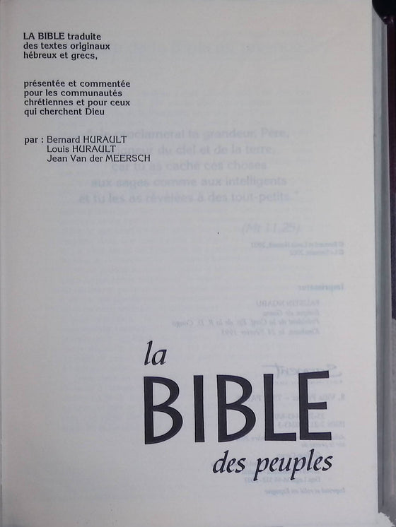 La Bible des peuples