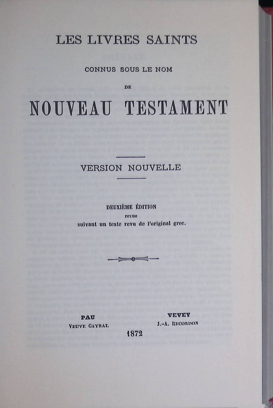 Le Nouveau Testament [1872]