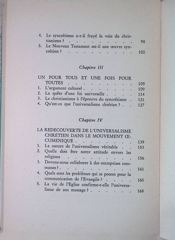 L'Eglise face au syncrétisme