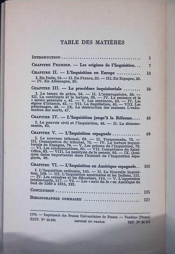 L'inquisition - que sais-je ? -