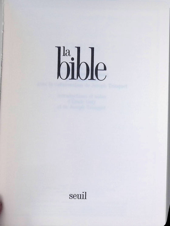 La Bible Osty (Traduction du chanoine Osty)