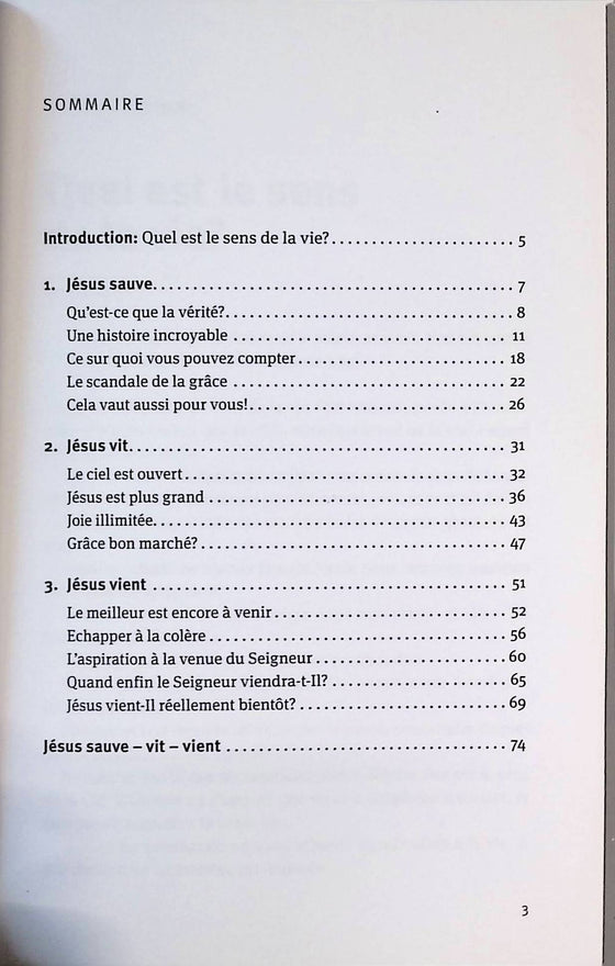 Jésus sauve vit vient