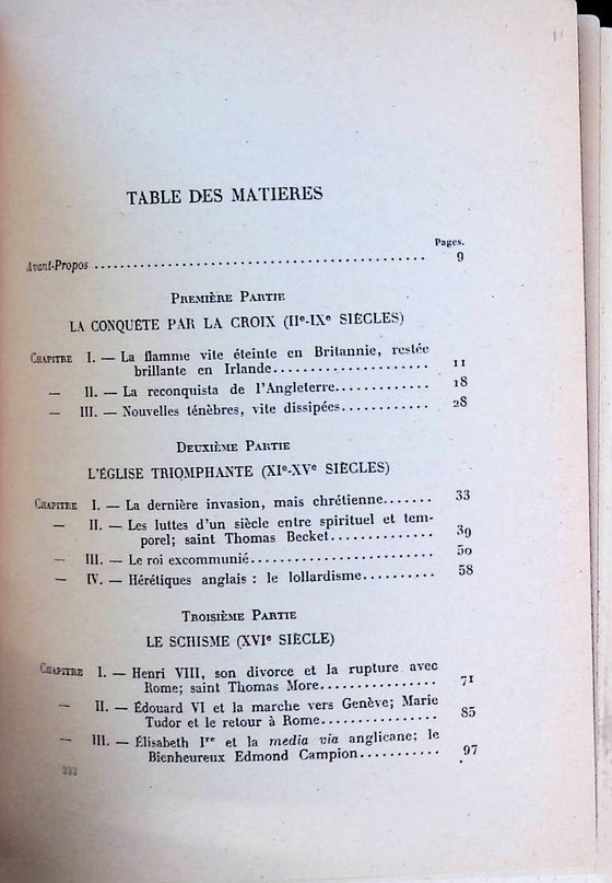 Histoire de l'Angleterre Chrétienne