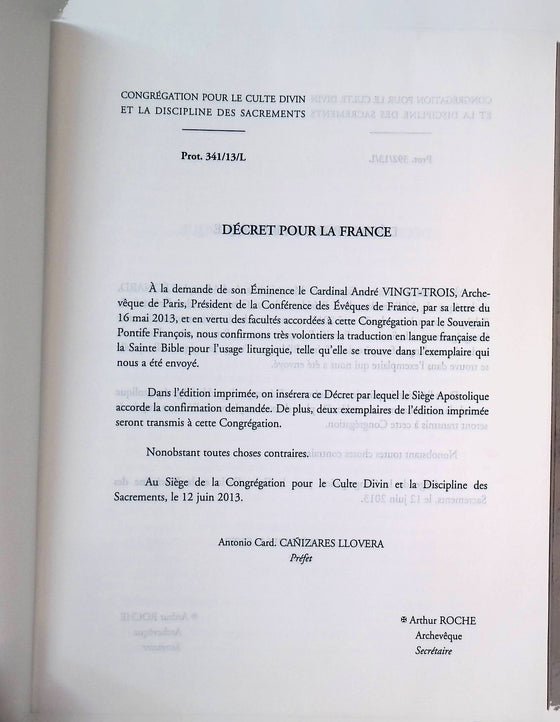 La Bible (Traduction Officielle Liturgique)