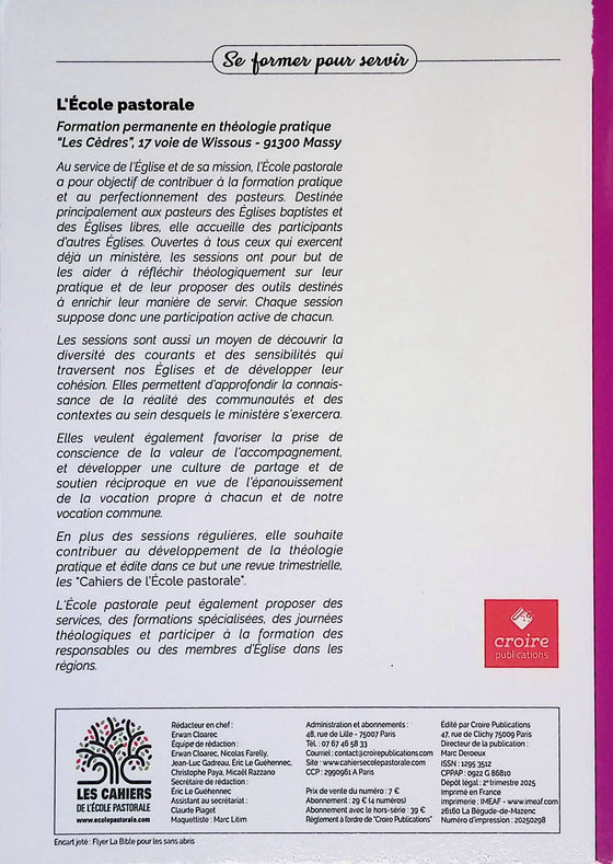 Les cahiers de l'école pastorale - 136