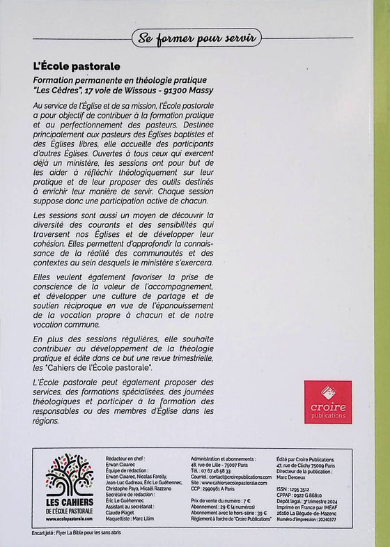 Les cahiers de l'école pastorale - 133