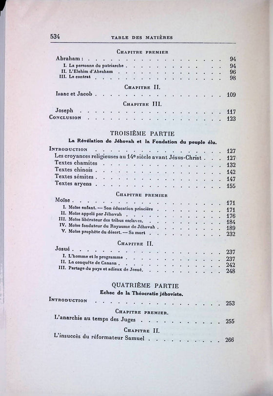 Jéhovah :  Les étapes de la révélation dans l'Histoire du peuple d'Israël