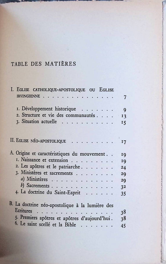 Connaissance des sectes : catholiques-apostoliques et néo-apostoliques