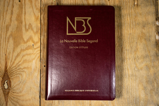 Bible d´étude NBS Bordeaux souple Tranche dorée avec étui